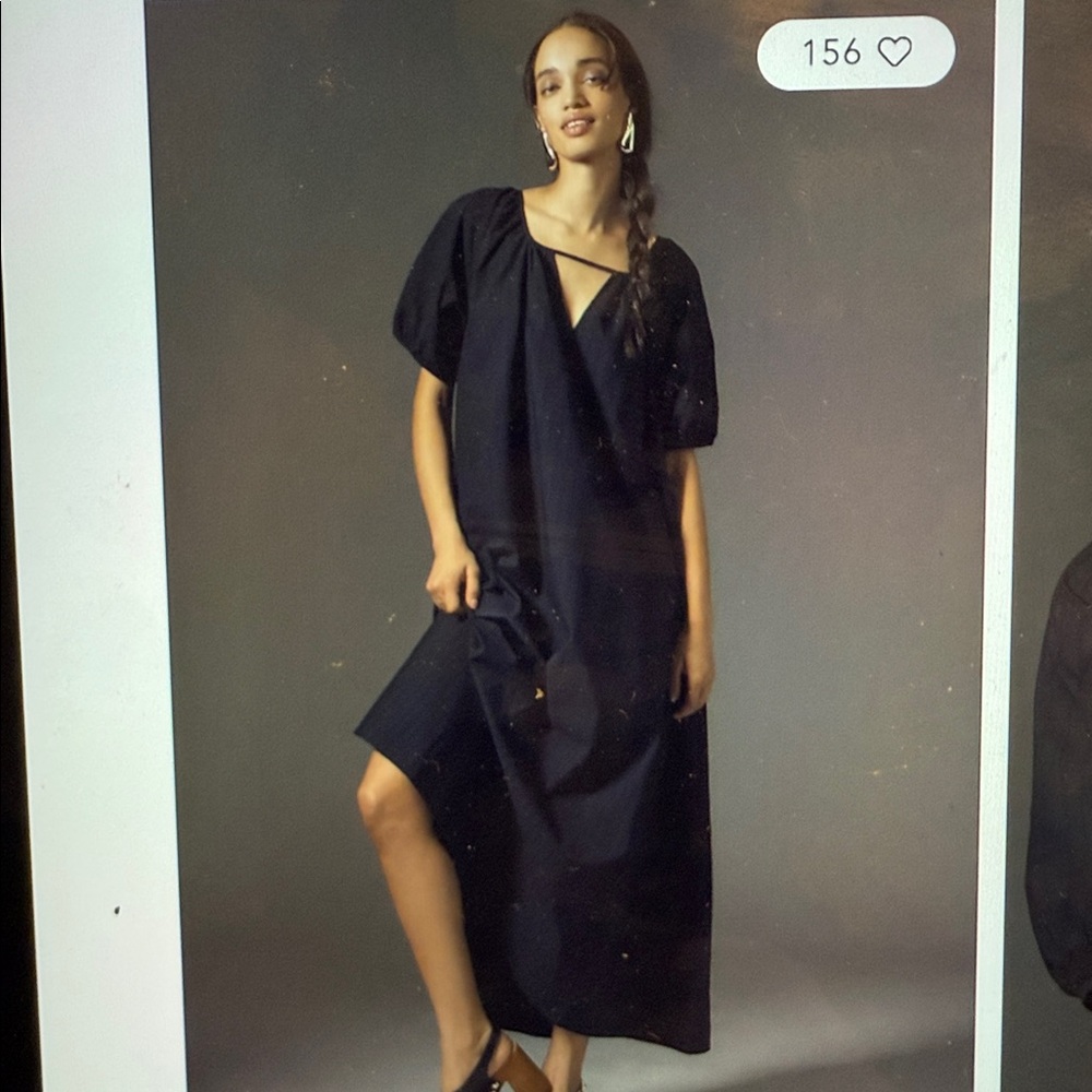 Anthropologie MARLE Kendra Black Maxi Dress